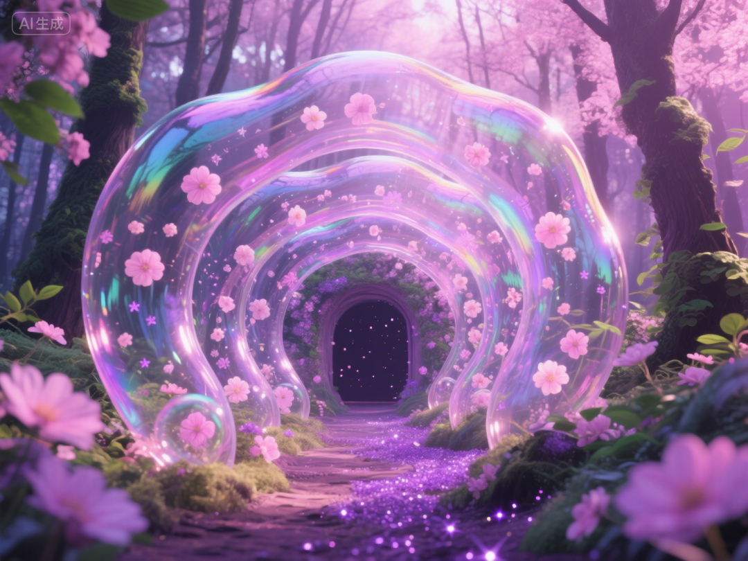 即梦AI画图教程:(一百零三)粉色森林秘境