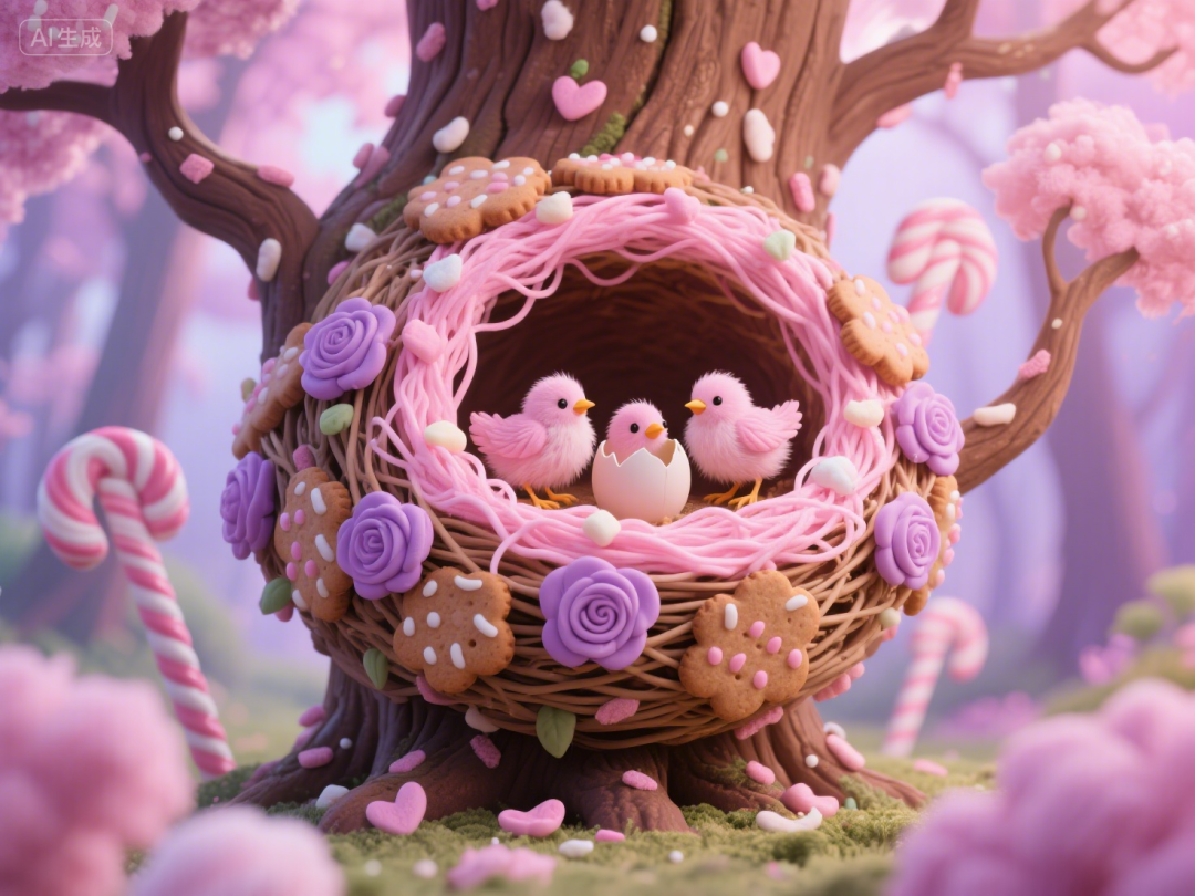 即梦AI画图教程:(一百零三)粉色森林秘境