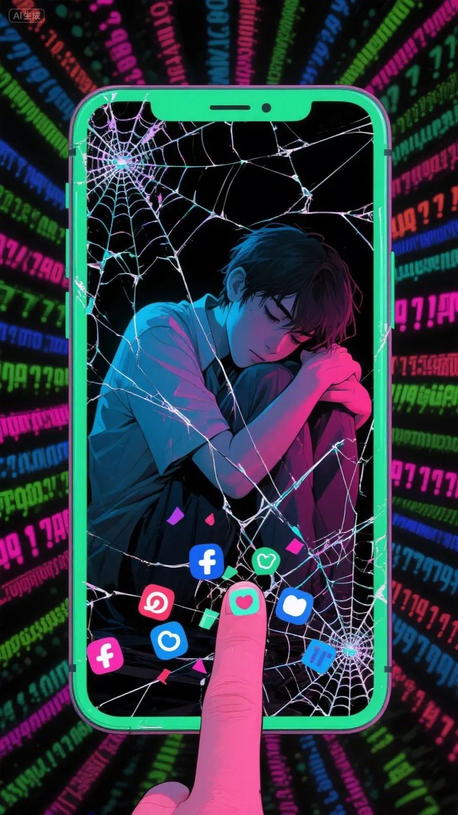 即梦AI画图教程:(一百一十四)故障艺术肖像