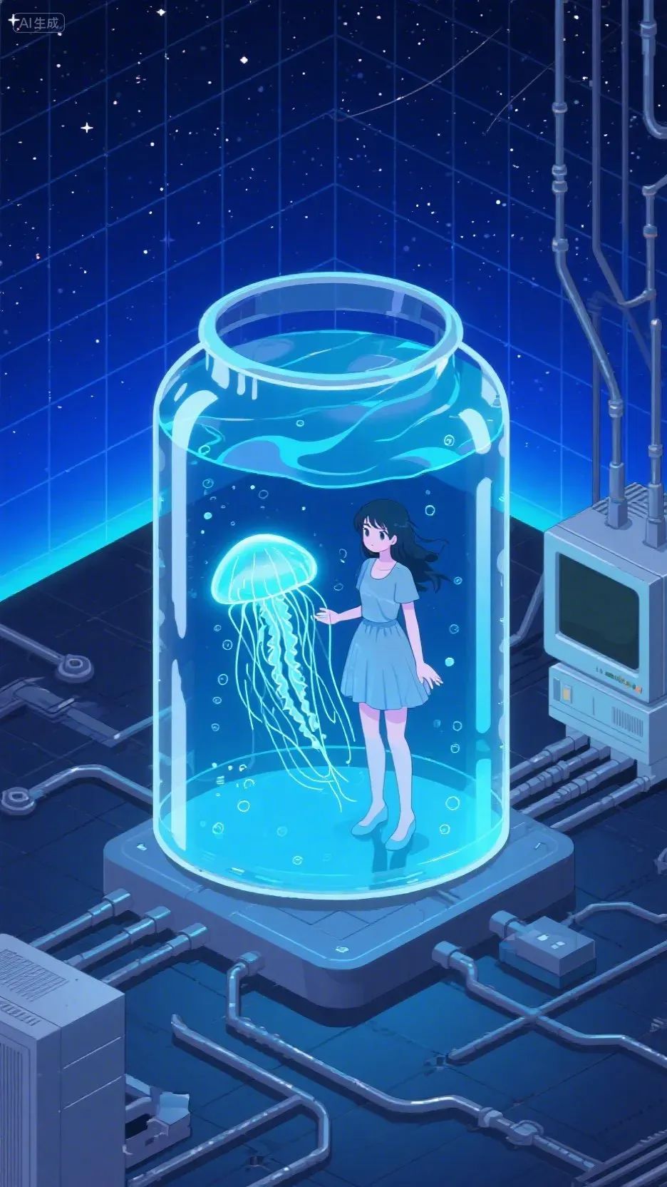 即梦AI画图教程：（一百一十七）蒸汽波复古漫画少女