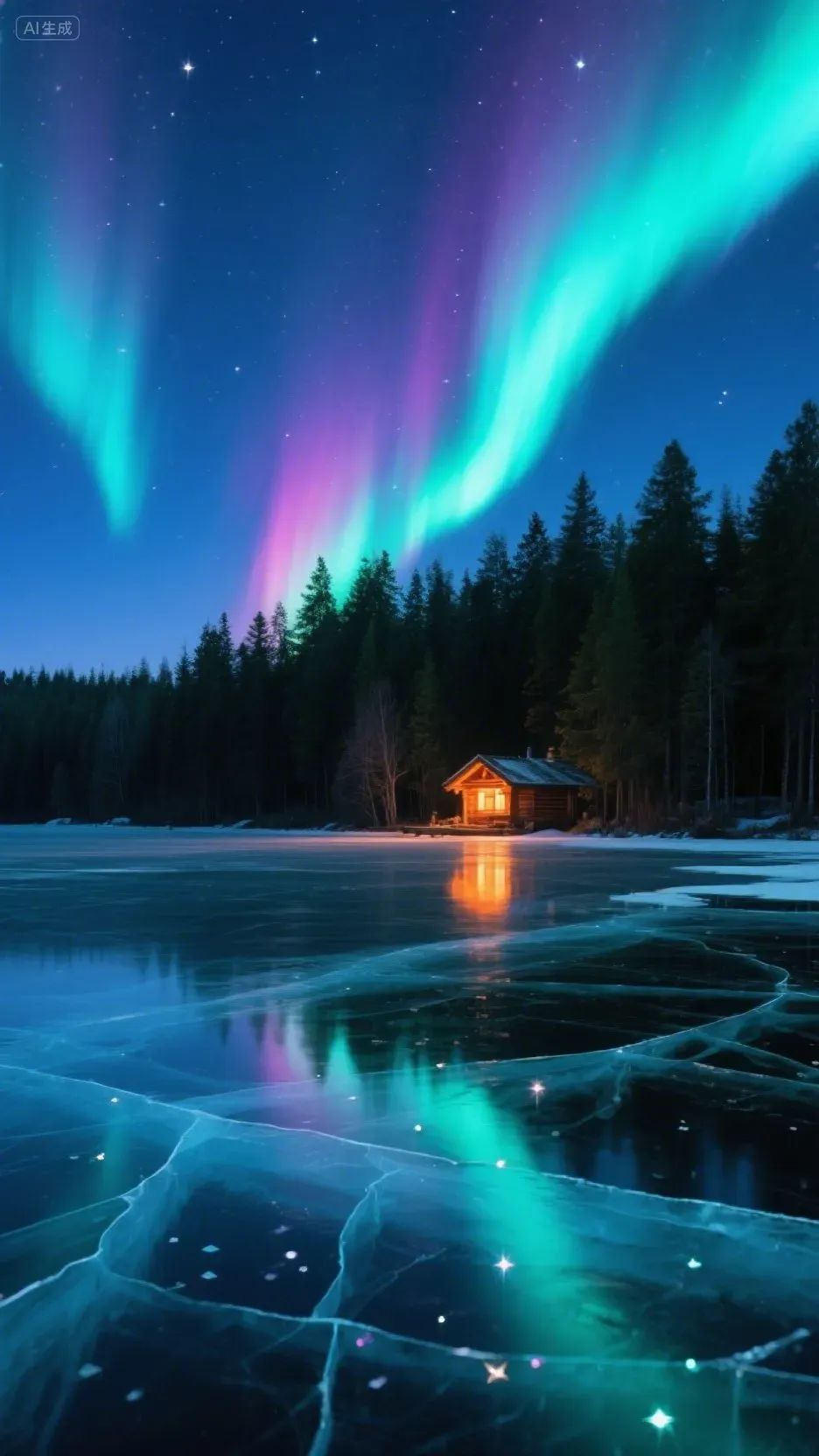 即梦AI画图教程:(一百零八)蓝绿交响曲