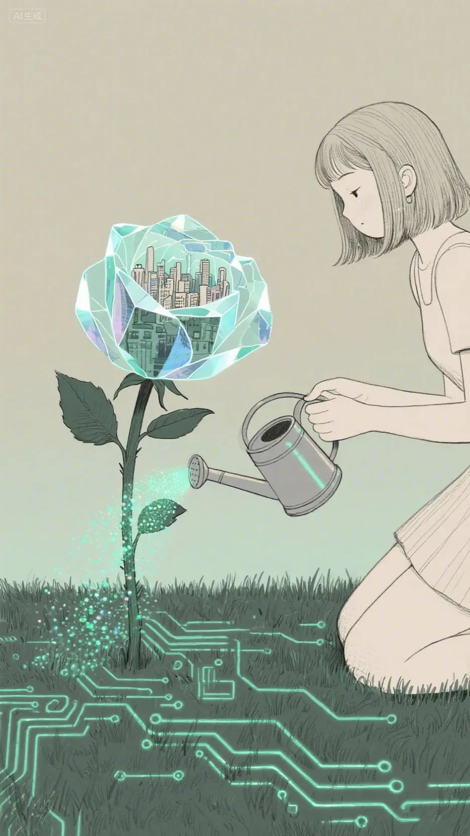 即梦AI画图教程:(一百一十七)蒸汽波复古漫画少女