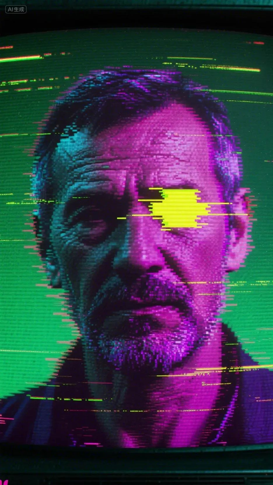 即梦AI画图教程:(一百一十四)故障艺术肖像