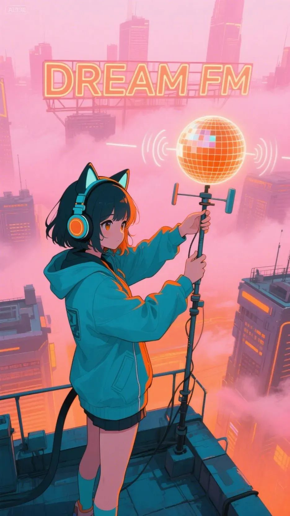 即梦AI画图教程：（一百一十七）蒸汽波复古漫画少女