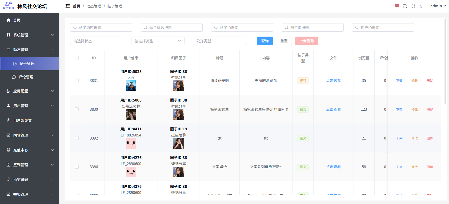 最新社交论坛交友发帖系统源码 前后端分离 H5、微信小程序、APP端