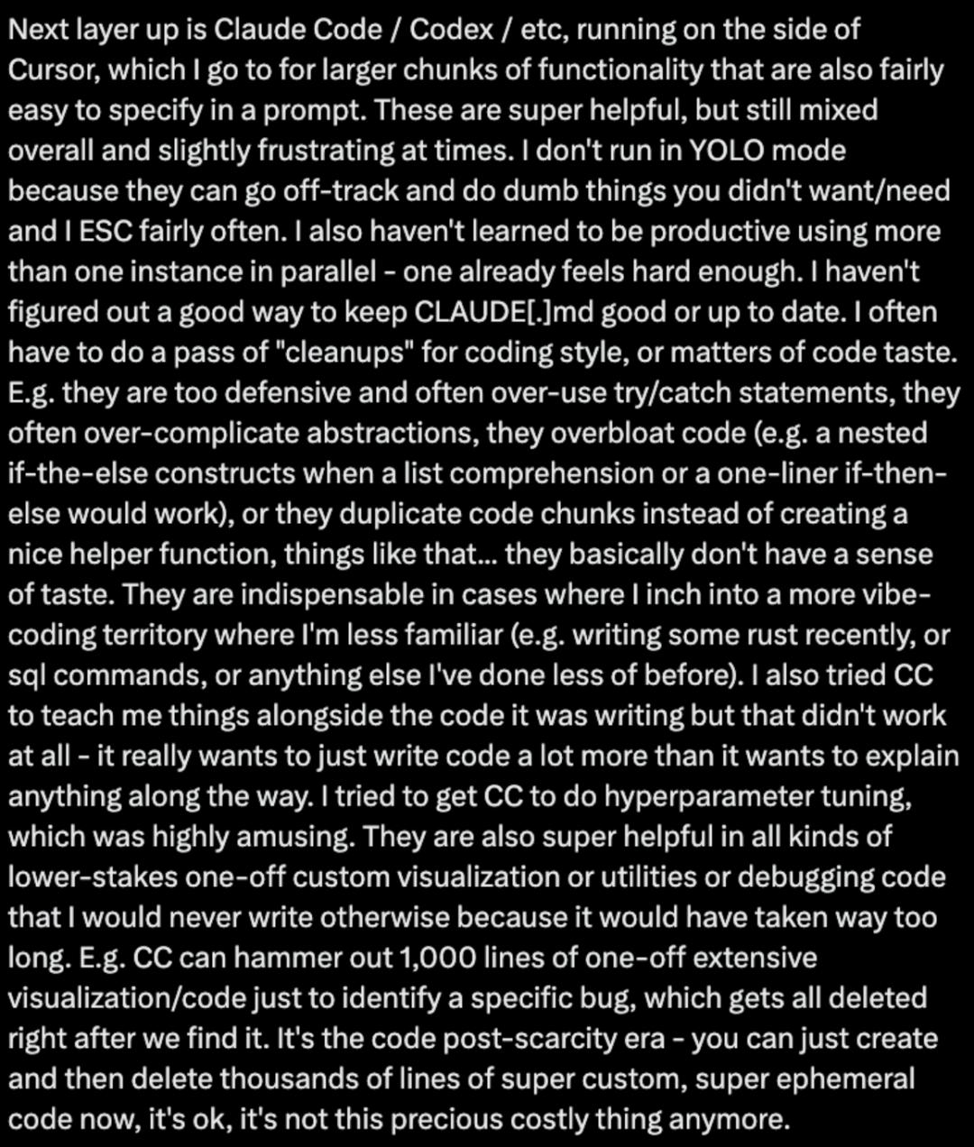 AI大神卡帕西的编程“魔法”:自曝四层工具链,Cursor主力、GPT-5兜底