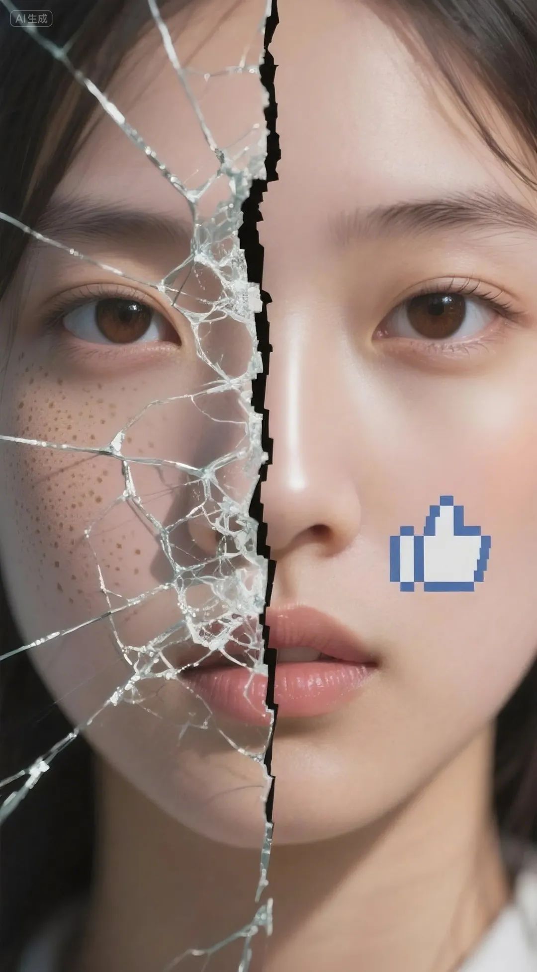 即梦AI画图教程:(一百一十四)故障艺术肖像