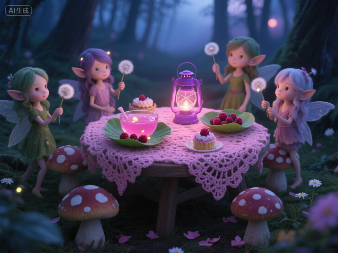 即梦AI画图教程:(一百零三)粉色森林秘境