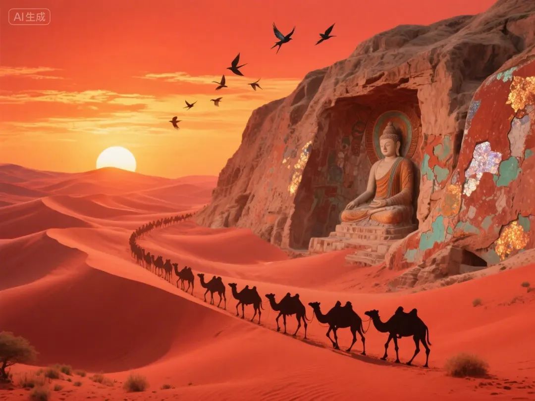 即梦AI画图教程:(九十八)色彩搭配——中国红与雌黄