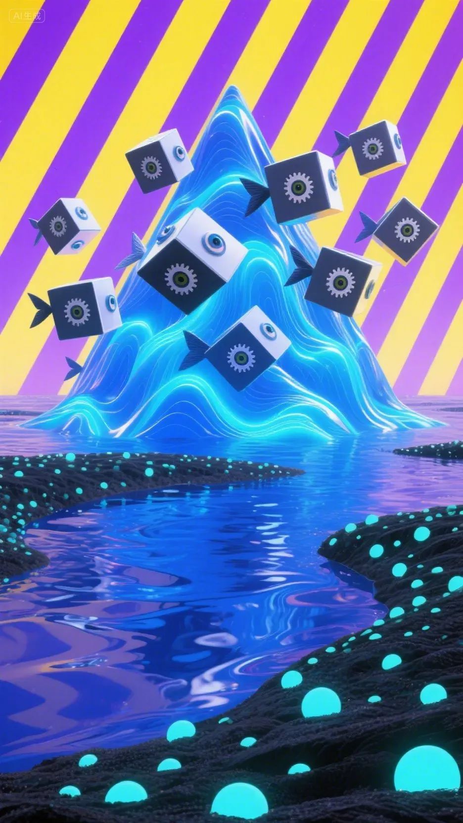 即梦AI画图教程:(一百一十五)孟菲斯风格插画