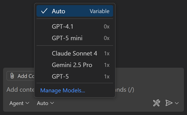 微软发布 VS Code 1.104 版：支持自动切换 AI 模型，定制智能体会话