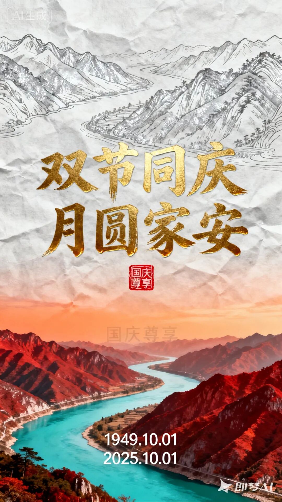 国庆促销怎么用AI做海报?