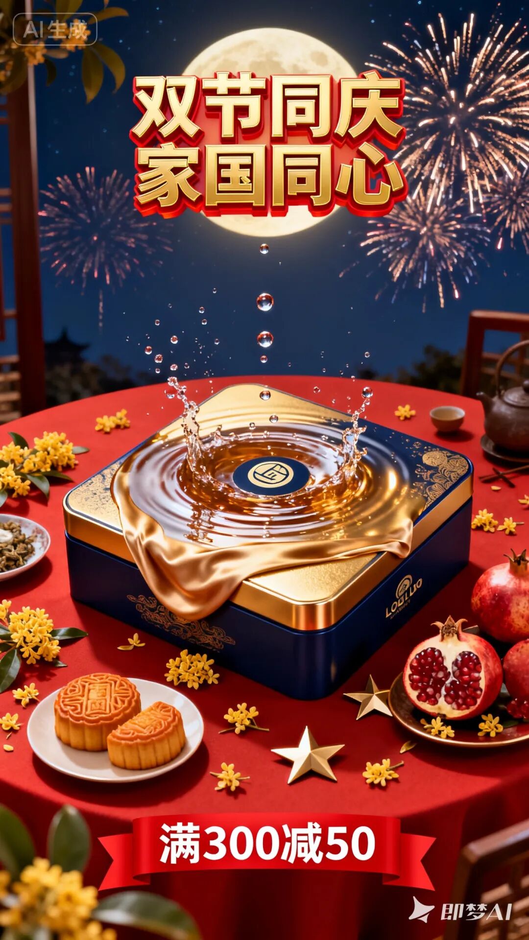 国庆促销怎么用AI做海报?