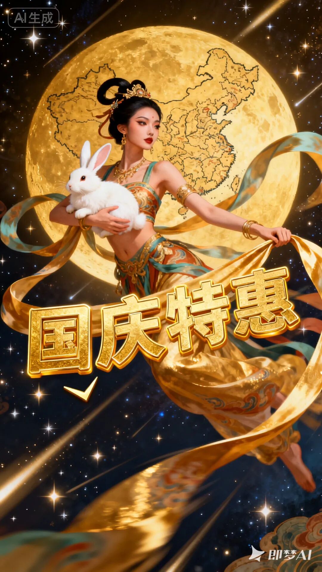 国庆促销怎么用AI做海报?