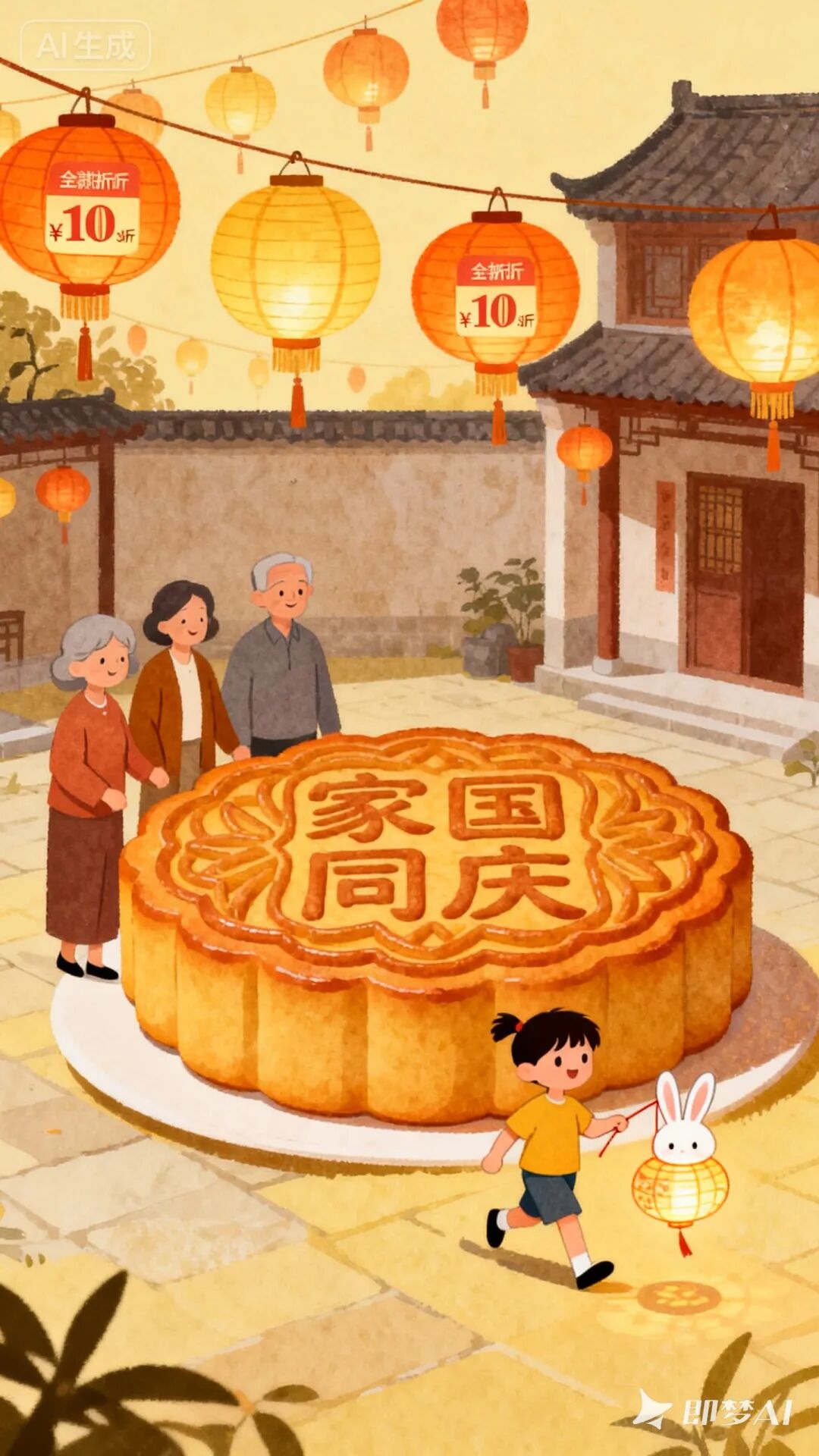 国庆促销怎么用AI做海报?