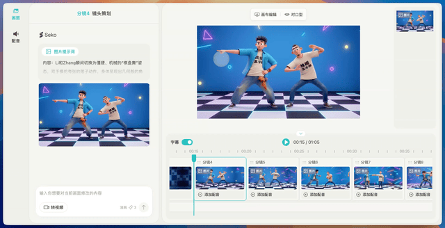 终于有个视频Agent能做三人同屏对口型了,这次商汤Seko上大分