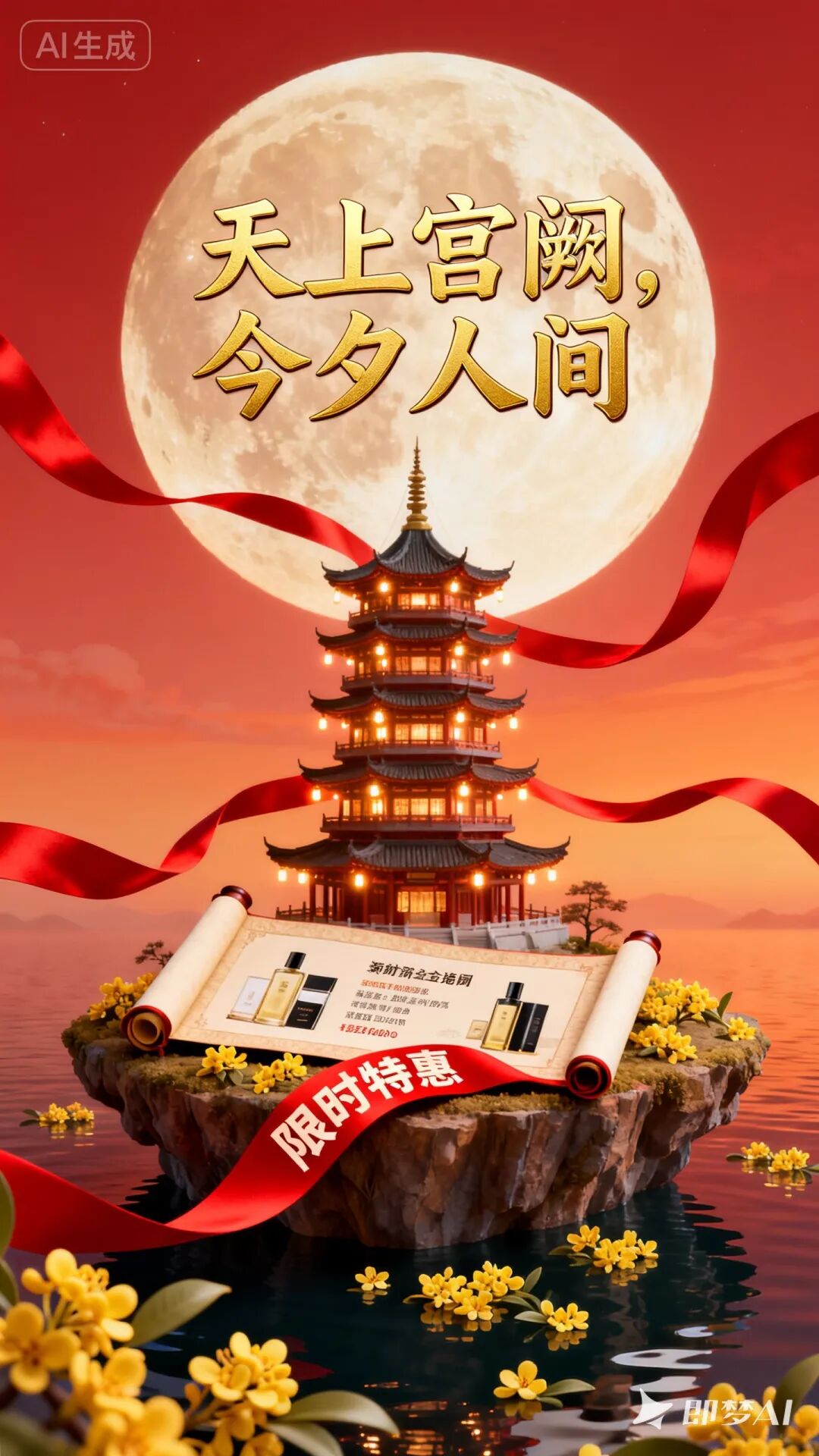 国庆促销怎么用AI做海报?