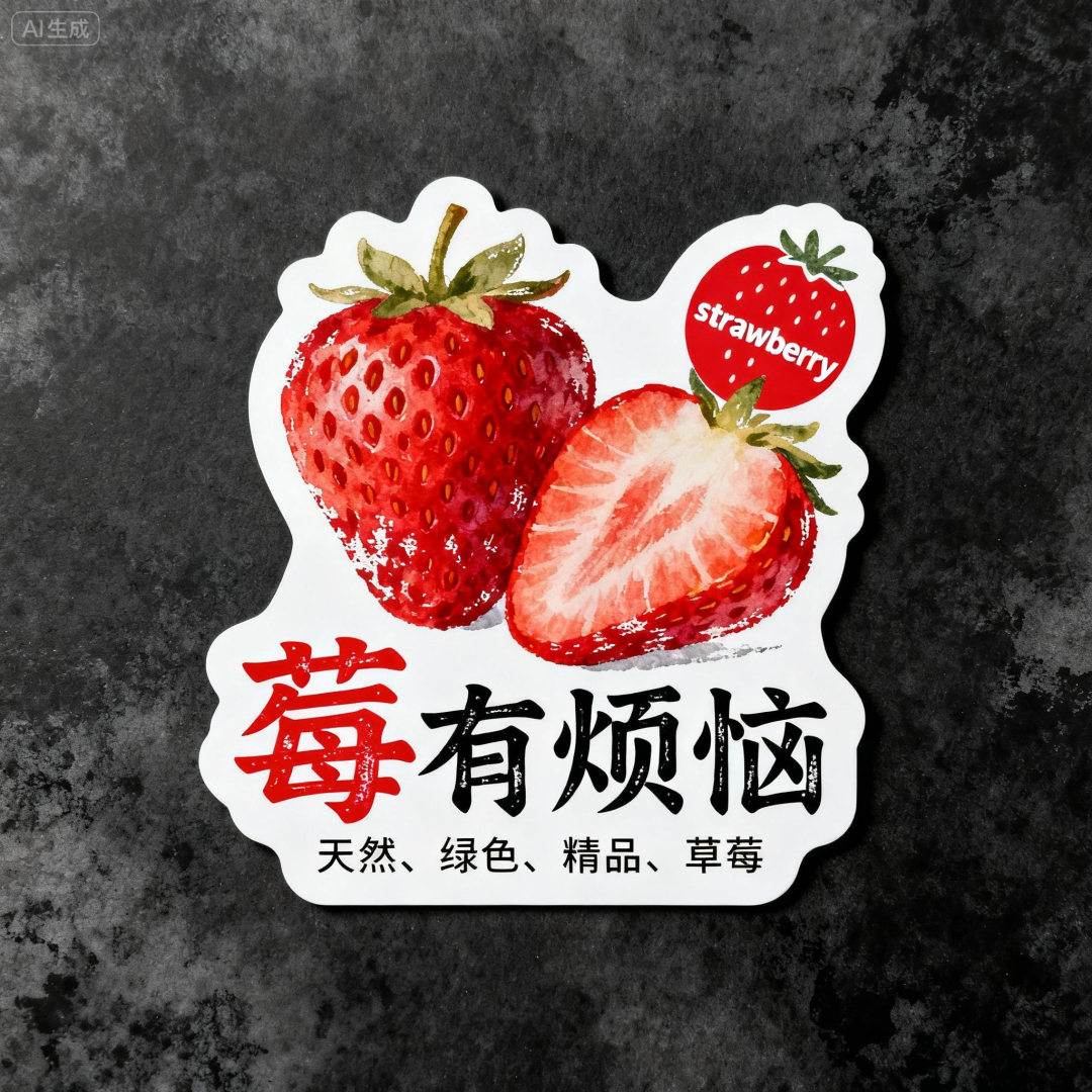 AI一键生成「水果异形卡」，谐音梗+文艺风，可爱到舍不得用！