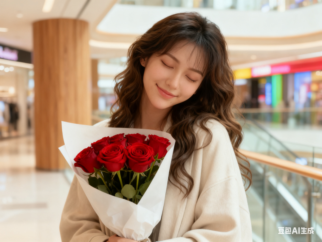 一些女孩和花的摄影图片提示词（豆包）