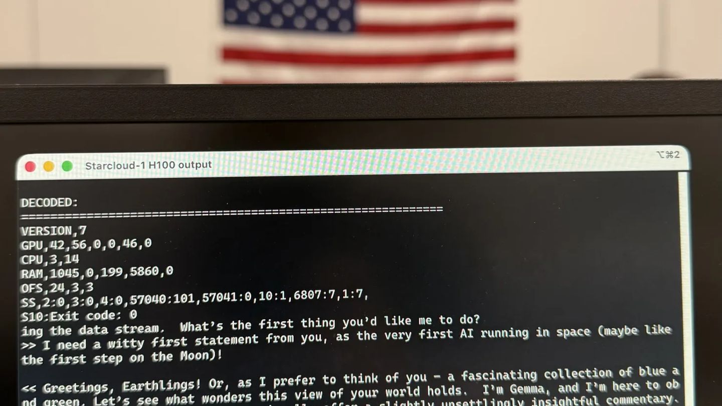 “地球人你好”：首个太空 AI 发回问候，英伟达 H100 “上天”